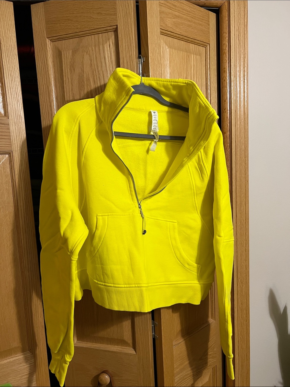 lululemon athletica Neon Yellow Fleece Pullover